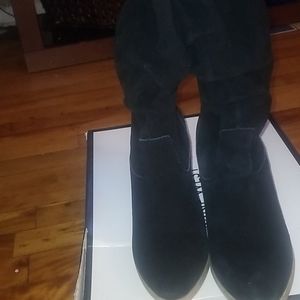 EUC BLACK SUEDE NINE WEST BOOTS